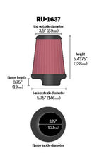Load image into Gallery viewer, K&N Universal Clamp-On Air Filter 3-1/4in FLG / 5-3/4in B / 3-1/2in T / 5-7/16in H