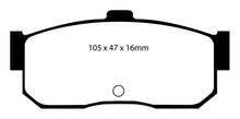 Load image into Gallery viewer, EBC 91-97 Infiniti G20 2.0 Yellowstuff Rear Brake Pads
