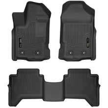 Load image into Gallery viewer, Husky Liners 2019+ Ford Ranger SuperCrew Cab Weatherbeater Black Front & 2nd Seat Floor Liners