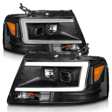 Load image into Gallery viewer, ANZO 2004-2008 Ford F-150 Projector Headlights w/ Light Bar Black Housing