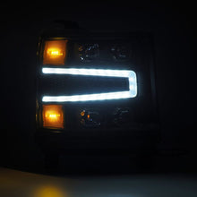 Load image into Gallery viewer, AlphaRex 16-18 Chevy 1500HD NOVA-Series LED Proj Headlights BK w/Actv Lgt/SeqSig & DRL (Req 810023)