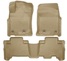 Load image into Gallery viewer, Husky Liners 2013 Toyota 4Runner WeatherBeater Tan Front & 2nd Seat Floor Liners