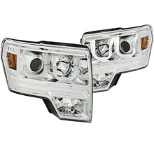 Load image into Gallery viewer, ANZO 2009-2014 Ford F-150 Projector Headlights w/ U-Bar Chrome Amber (HID TYPE) (WITHOUT HID KIT)