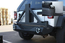 Load image into Gallery viewer, DV8 Offroad 07-18 Jeep Wrangler JK Rear Bumper w/ Tire Carrier & Tapered Bearing