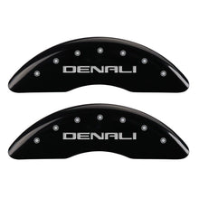 Load image into Gallery viewer, MGP 4 Caliper Covers Engraved Front & Rear Denali Black finish silver ch