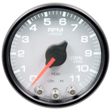 Load image into Gallery viewer, Autometer Spek-Pro Gauge Tach 2 1/16in 11K Rpm W/ Shift Light & Peak Mem Wht/Blk
