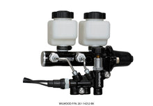 Load image into Gallery viewer, Wilwood Tandem Remote M/C Kit w L/H Brkt & Prop Valve - 1 1/8in Bore Black