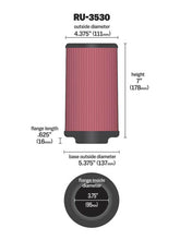 Load image into Gallery viewer, K&N Universal Rubber Filter 3.75in FLG x 5.375in Base x 5.375in Top x 7in Height