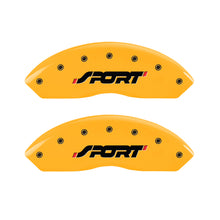 Load image into Gallery viewer, MGP 4 Caliper Covers Engraved Front & Rear SPORT Yellow finish black ch