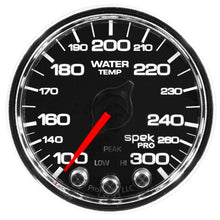 Load image into Gallery viewer, Autometer Spek-Pro Gauge Water Temp 2 1/16in 300f Stepper Motor W/Peak & Warn Blk/Chrm