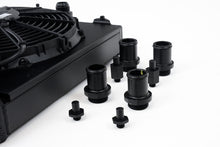 Load image into Gallery viewer, CSF Universal Half Radiator w/-16AN & Slip-On Fittings/12in SPAL Fan & Shroud - Black Finish