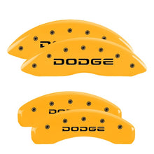 Load image into Gallery viewer, MGP 4 Caliper Covers Engraved F & R Broken D/Dodge Yellow Finish Black Char 2006 Dodge Durango