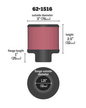 Load image into Gallery viewer, K&N 1in Flange L x 3in OD x 2.5in Height Clamp On Crankcase Vent Filter
