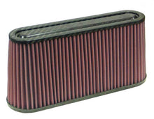 Load image into Gallery viewer, K&N Universal Air Filter Carbon Fiber Top 12in Flange ID x .875in Flange Length x 5.75in Height