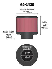 Load image into Gallery viewer, K&N 1.375in Flange ID x 3in OD x 2.5in H Rubber Base Crankcase Vent Filter
