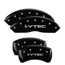 Load image into Gallery viewer, MGP 4 Caliper Covers Engraved Front & Rear i-Vtec Black finish silver ch