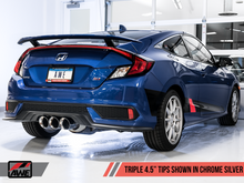 Load image into Gallery viewer, AWE Tuning 2016+ Honda Civic Si Touring Edition Exhaust w/Front Pipe & Triple Chrome Silver Tips