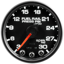 Load image into Gallery viewer, Autometer Spek-Pro Gauge Rail Press 2 1/16in 30Kpsi Stepper Motor W/Peak & Warn Blk/Blk