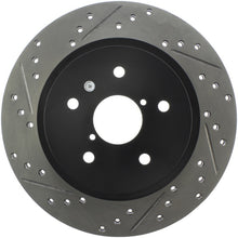 Load image into Gallery viewer, StopTech 16-17 Subaru WRX (w/Eyesight Technology) Sport Slotted & Drilled Rear Right Rotor