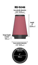 Load image into Gallery viewer, K&N Universal Clamp-On Air Filter 6in FLG / 7-1/2in B / 4-1/2in T / 9in H