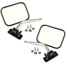 Load image into Gallery viewer, Rugged Ridge 97-18 Jeep Wrangler Stainless Steel Rectangular Quick Release Mirrors
