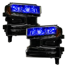 Load image into Gallery viewer, Oracle 19-21 Silverado/Sierra 1500 RGB Demon Eye Headlight Upgrade Kit - ColorSHIFT w/o Controller