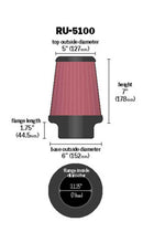 Load image into Gallery viewer, K&N Universal Clamp-On Air Filter 3-1/8in FLG / 6in B / 5in T / 7in H