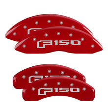 Load image into Gallery viewer, MGP 4 Caliper Covers Engraved Front & Rear 2015 Ford F-150 Red Finish Silver Characters