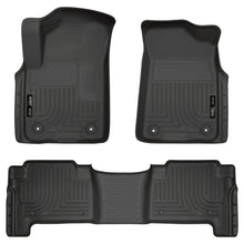 Load image into Gallery viewer, Husky Liners 2019+ Infiniti QX80/2019+ Nissan Armada Weatherbeater Black Fnt & 2nd Seat Floor Liners