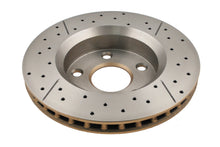 Load image into Gallery viewer, DBA 07-17 Jeep Wrangler Front Drilled & Slotted Street Series X-Gold Rotor