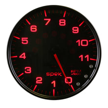 Load image into Gallery viewer, Autometer Spek-Pro Gauge Tachometer 5in 11K Rpm W/Shift Light & Peak Mem Black/Smoke/Black