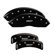 Load image into Gallery viewer, MGP 4 Caliper Covers Engraved Front & Rear MGP Black Finish Silver Char 1988 Chevrolet Corvette