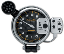 Load image into Gallery viewer, Autometer Tachometer 0-9000 RPM Carbon Fiber Pro-Stock Pedestal w/ Super Lite & Peak Mem 5in (127mm)