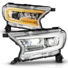 Load image into Gallery viewer, ANZO 19-23 Ford Ranger Full LED Projector Headlights w/ Initiation & Sequential - Chrome