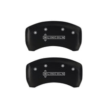 Load image into Gallery viewer, MGP 4 Caliper Covers Engraved Front & Rear Lincoln Red finish silver ch