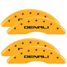 Load image into Gallery viewer, MGP 4 Caliper Covers Engraved Front & Rear MOPAR Yellow finish black ch