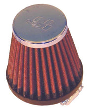 Load image into Gallery viewer, K&N Universal Round Tapered Chrome Filter 1.563in Flange ID x 3in Base OD x 2in Top OD x 3in H