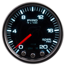 Load image into Gallery viewer, Autometer Spek-Pro Gauge Pyro. (Egt) 2 1/16in 2000f Stepper Motor W/Peak & Warn Blk/Smoke/Blk