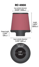 Load image into Gallery viewer, K&N Universal Air Filter Round Tapered 7.375in Base OD / 6.625in Top OD / 7.875in Height
