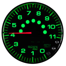 Load image into Gallery viewer, Autometer Spek-Pro Gauge Tachometer 5in 11K Rpm W/Shift Light & Peak Mem Black/Black