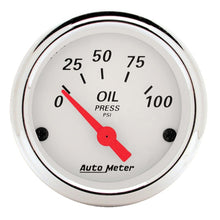 Load image into Gallery viewer, Autometer Arctic White 52mm 0-100 PSI Short Sweep Electronic Oil Pressure Gauge