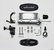 Load image into Gallery viewer, Wilwood HV Tandem M/C Kit w L/H Bracket & Prop Valve - 15/16in Bore Ball Burnished-W/Pushrod