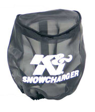 Load image into Gallery viewer, K&N Snowcharger Air FIlter Wrap Round Tapered Black - 4.5in Base ID x 3in Top ID x 4in H