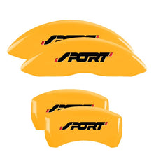Load image into Gallery viewer, MGP 4 Caliper Covers Engraved Front & Rear No bolts/Sport Yellow finish black ch