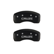 Load image into Gallery viewer, MGP 4 Caliper Covers Engraved Front & Rear Cruze Red finish silver ch