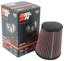 Load image into Gallery viewer, K&N Universal Clamp-On Air Filter 3-1/2in 10 Degree Flange 5-3/4in B 4-1/2in x 3-1/4in T 7in H