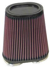 Load image into Gallery viewer, K&N Universal Rubber Filter Dual Flange Oval Tprd 3.75in Base O/S W x 3.438in Top O/S W x 6.75in H
