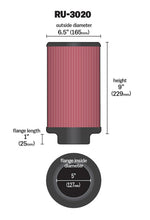 Load image into Gallery viewer, K&N Filter 2 1/4inch 10 Degree Flange 16 1/4inch x 4inch - 4 1/2inch Height