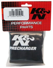 Load image into Gallery viewer, K&N Universal Precharger Round Tapered Filter Wrap Black 4in Top ID / 4.5in Base ID / 6.5in Height