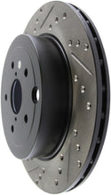 Load image into Gallery viewer, StopTech 08+ Subaru STI (Will Not Fit 05-07) Slotted & Drilled Sport Brake Rotor